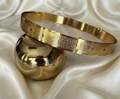 Textured Brass Waist Belt