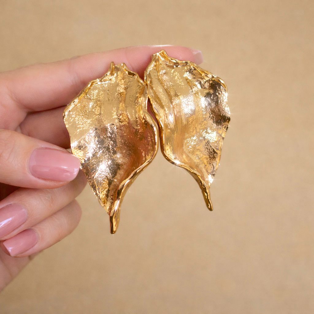 Gold Plated Luxe Anthurim Studs