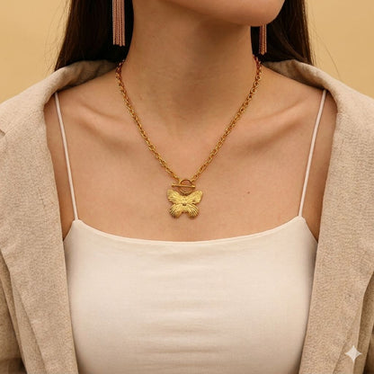 Butterfly Pendant with Chain