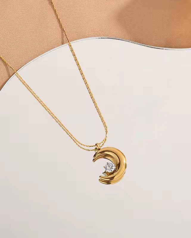 Moonlit Grace Pendant and Chain