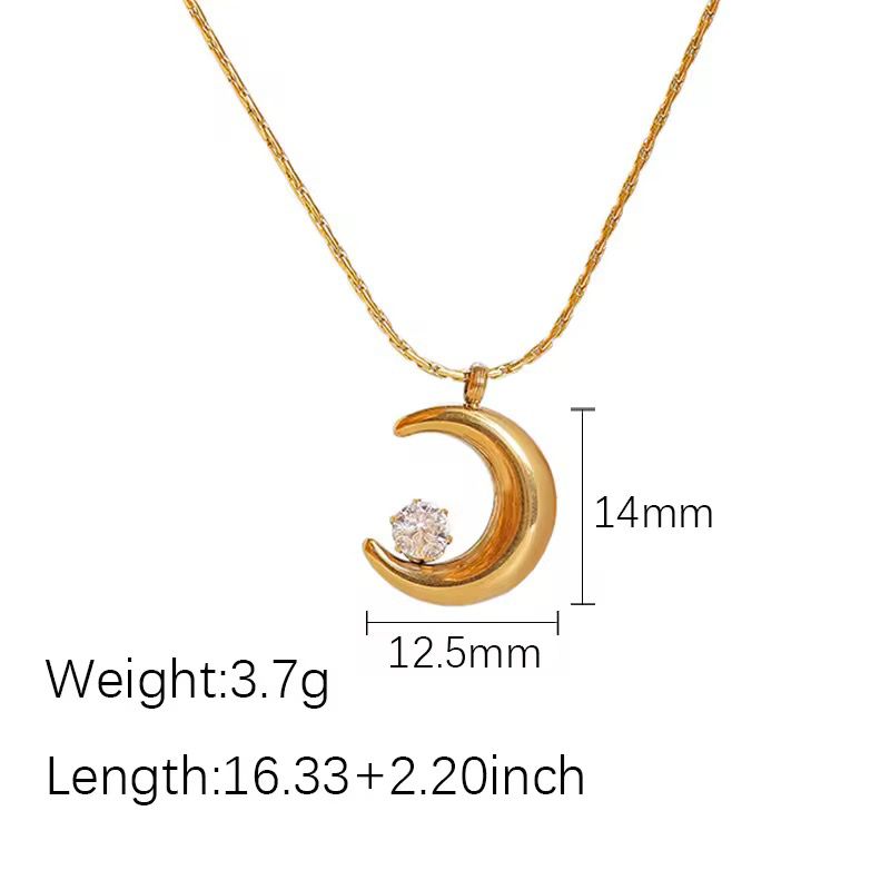 Moonlit Grace Pendant and Chain