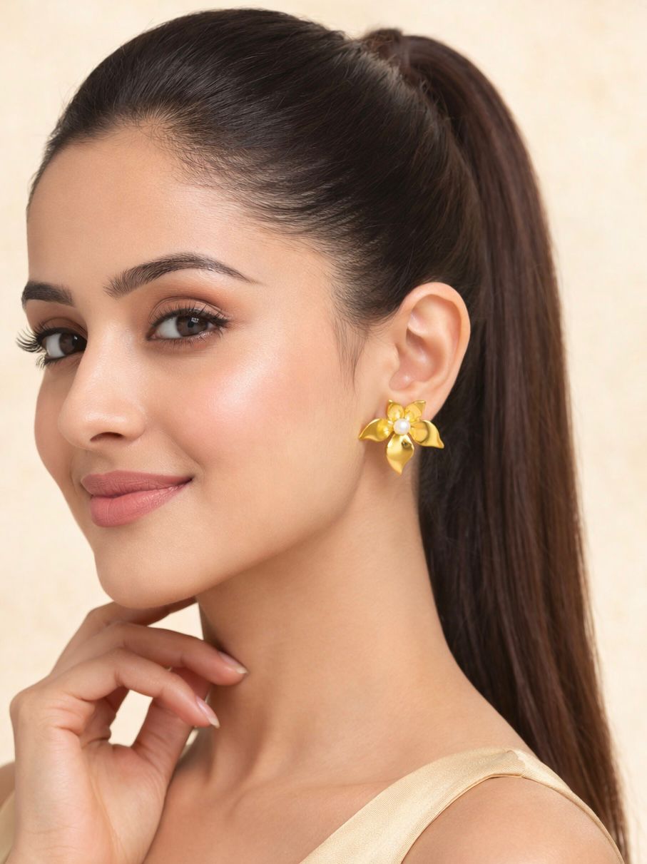 Blooming Pearl Studs
