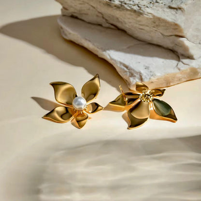 Blooming Pearl Studs