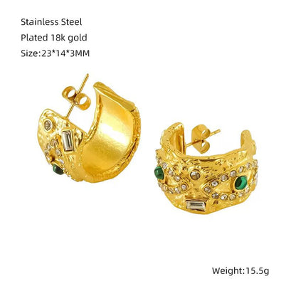 Emerald Green with Zircons Nazar Hoops