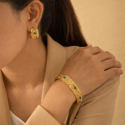 Emerald Green with Zircons Nazar Bracelet