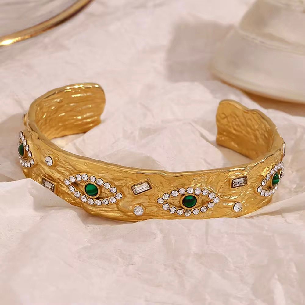 Emerald Green with Zircons Nazar Bracelet