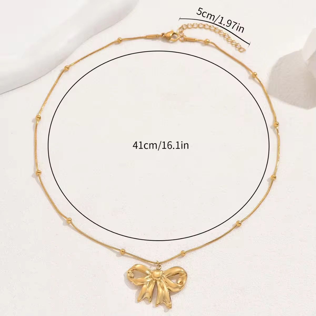 Bow Charm Necklace