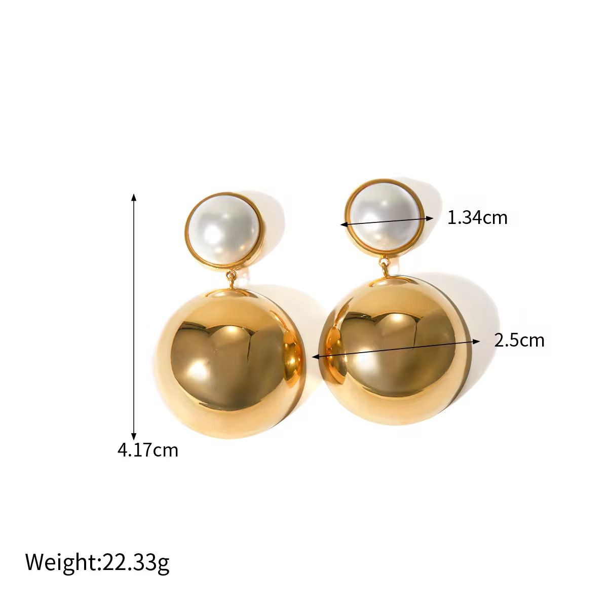 Classic Pearl & Gold  Ball Drops