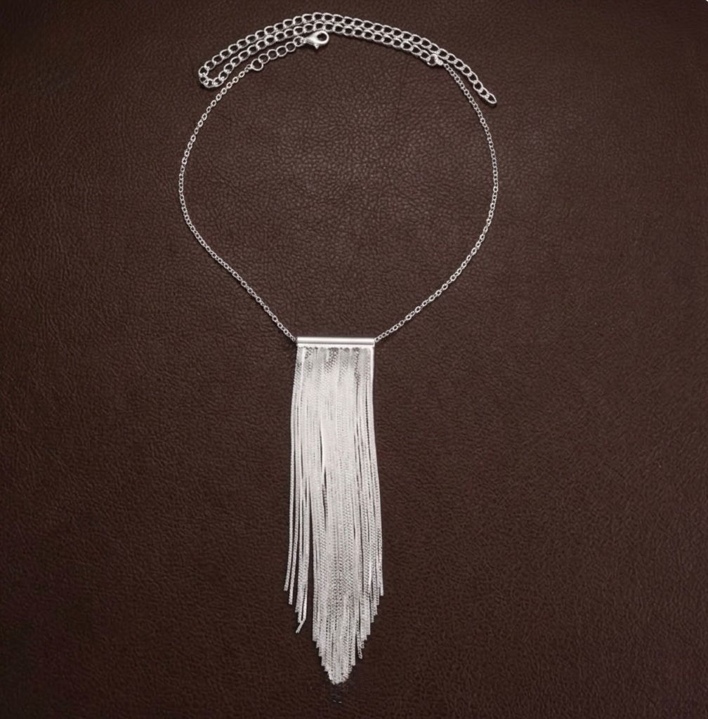 Silver Tassel Necklace