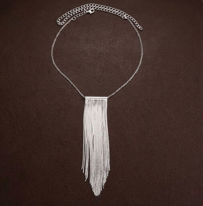Silver Tassel Necklace