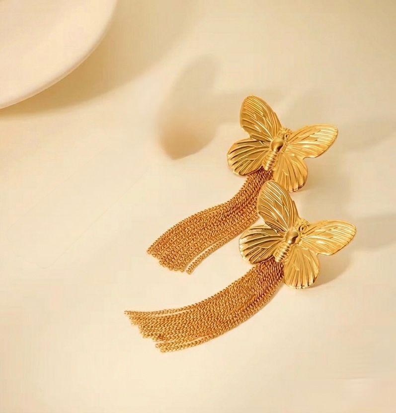 Butterfly Tassel Earrings