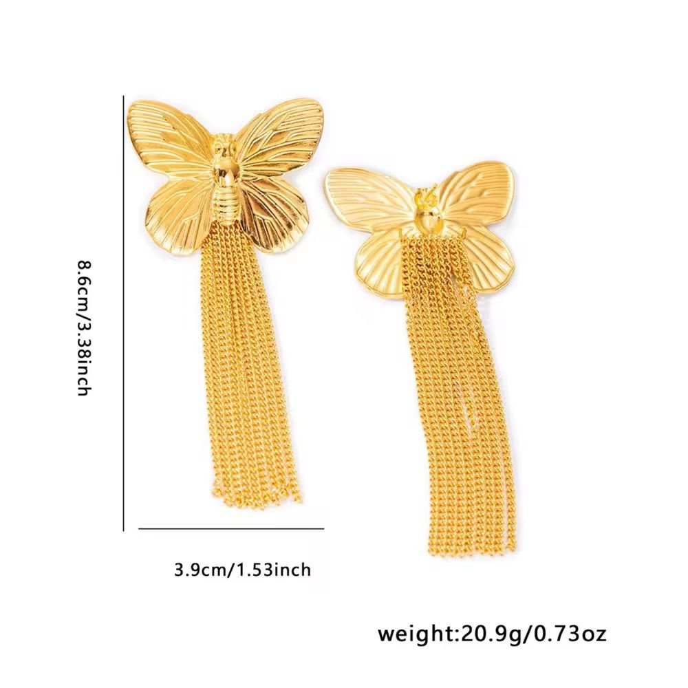 Butterfly Tassel Earrings
