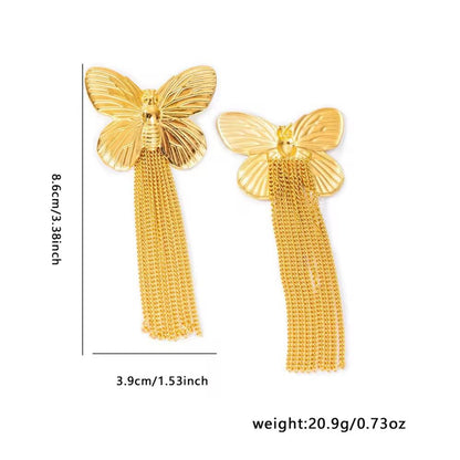 Butterfly Tassel Earrings