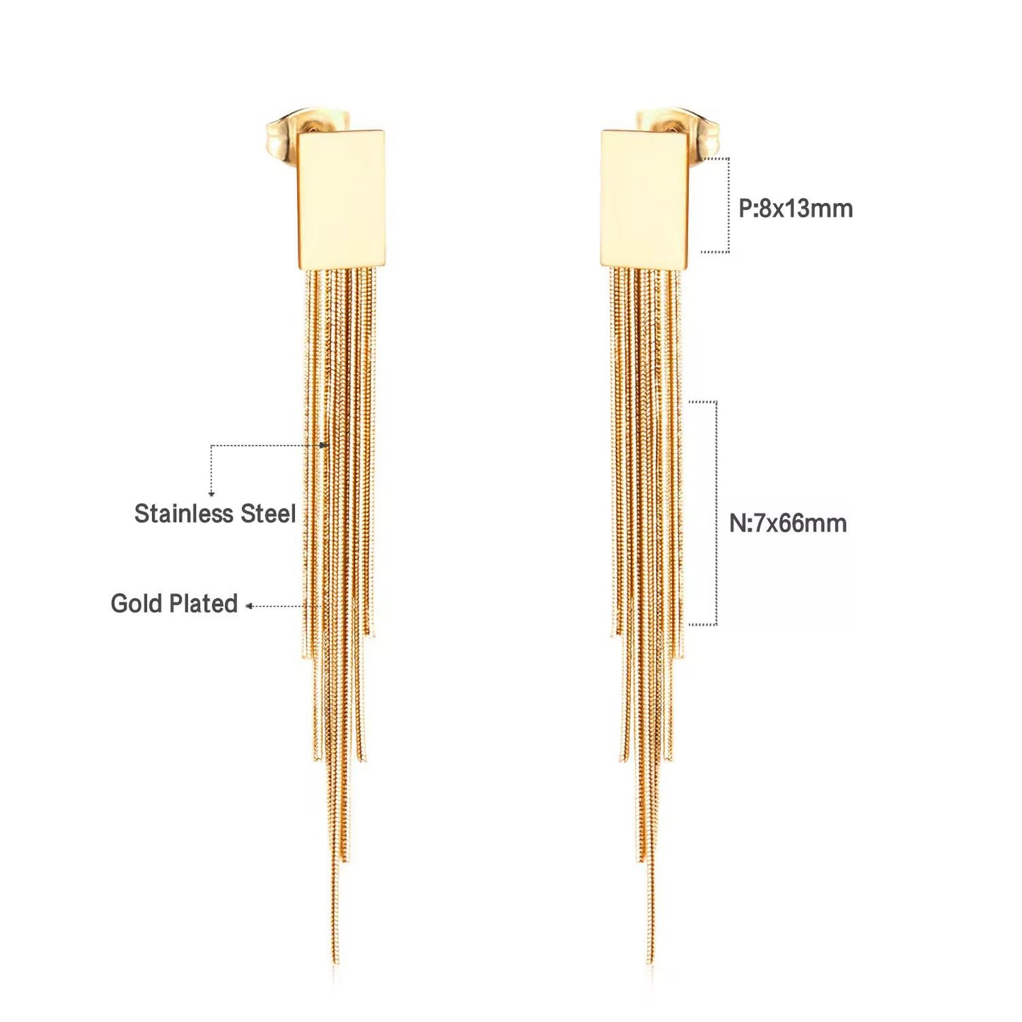 Cubic Tassel Earring