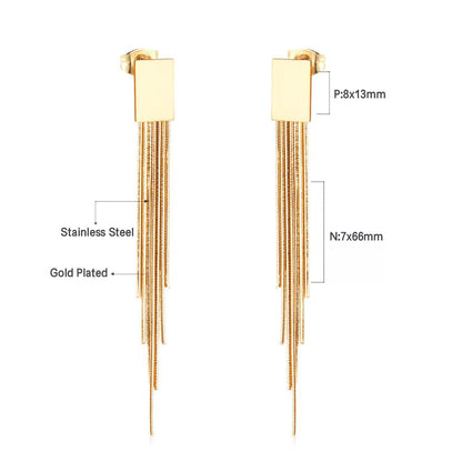 Cubic Tassel Earring