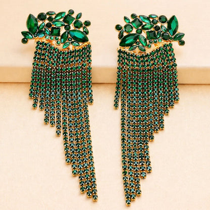 The Crownfall Earrings - Green