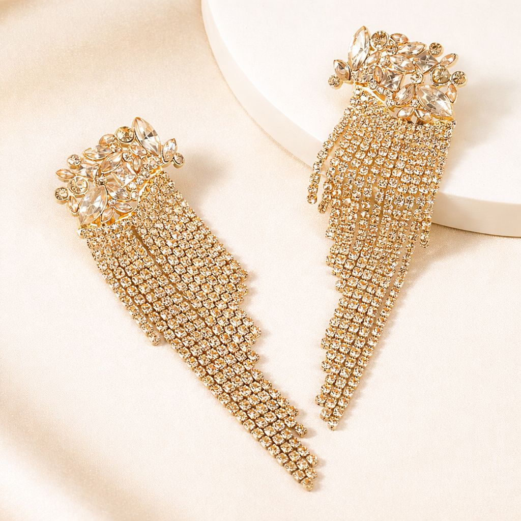 The Crownfall Earrings - Gold