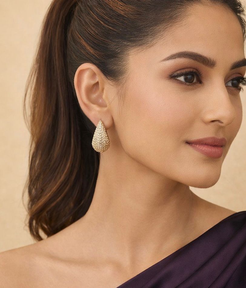 Zircon Water Drop Studs
