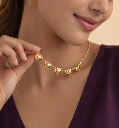 Smooth Little Hearts Jewellery Set