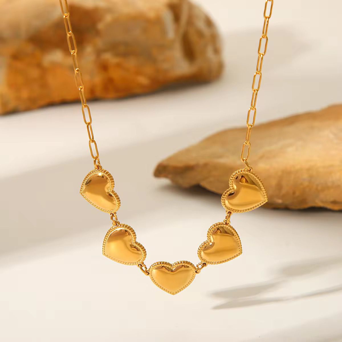 Smooth Little Hearts Jewellery Set