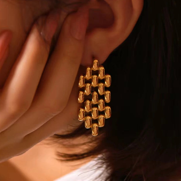 Woven Cube Studs