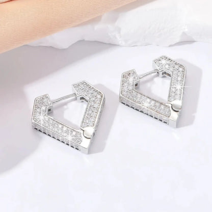 Zircon V Shape Hoops