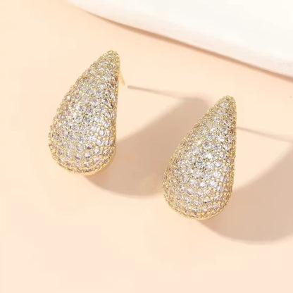 Zircon Water Drop Studs