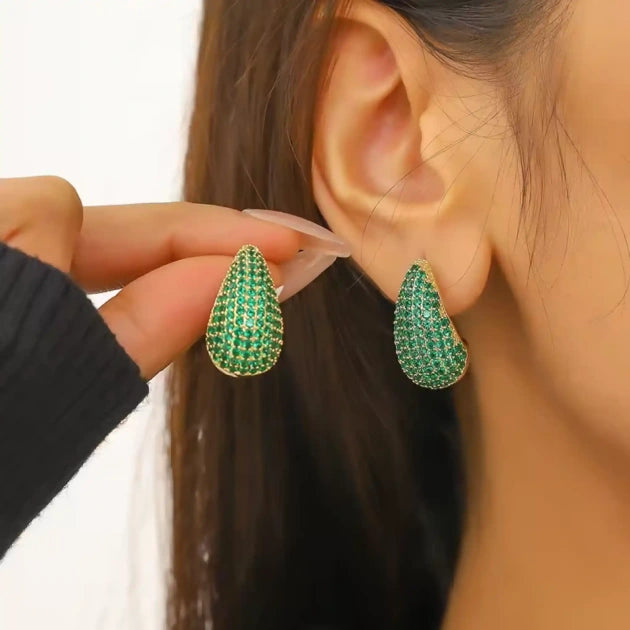 Zircon Water Drop Studs