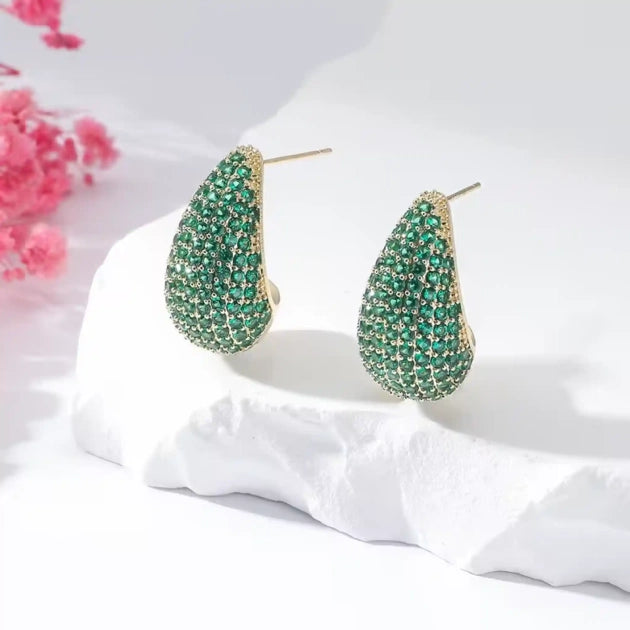 Zircon Water Drop Studs
