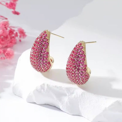 Zircon Water Drop Studs