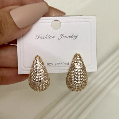 Zircon Water Drop Studs