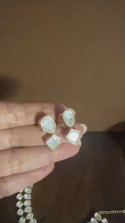 Samaira – Geometric Indo-Western Moissanite Necklace Set